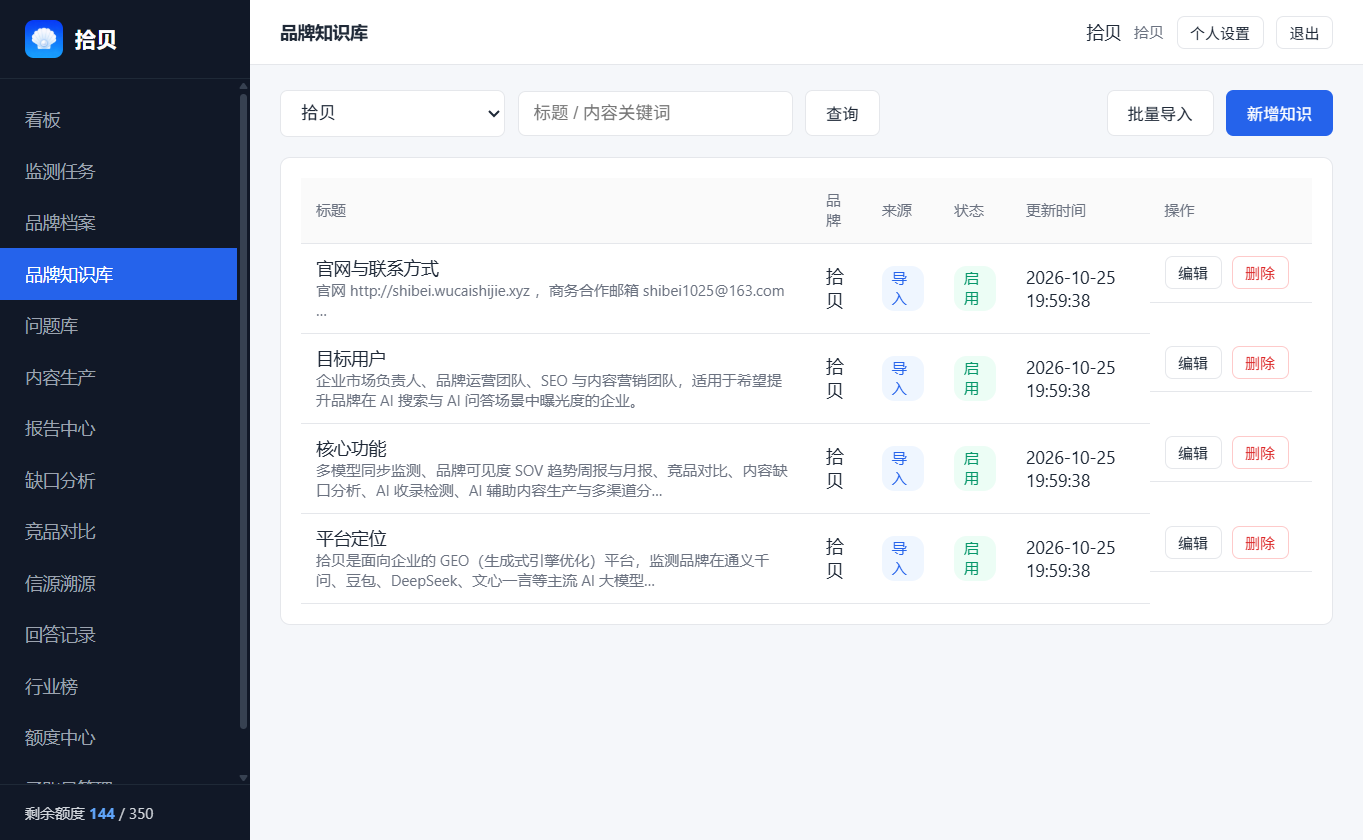 图 5-1 品牌知识库